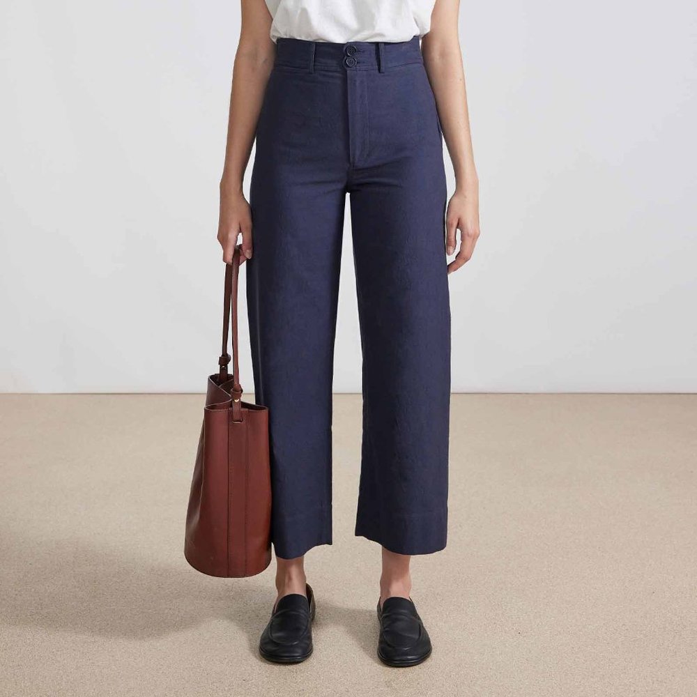 Apiece Apart Classic Merida Pant in Navy, Size 10